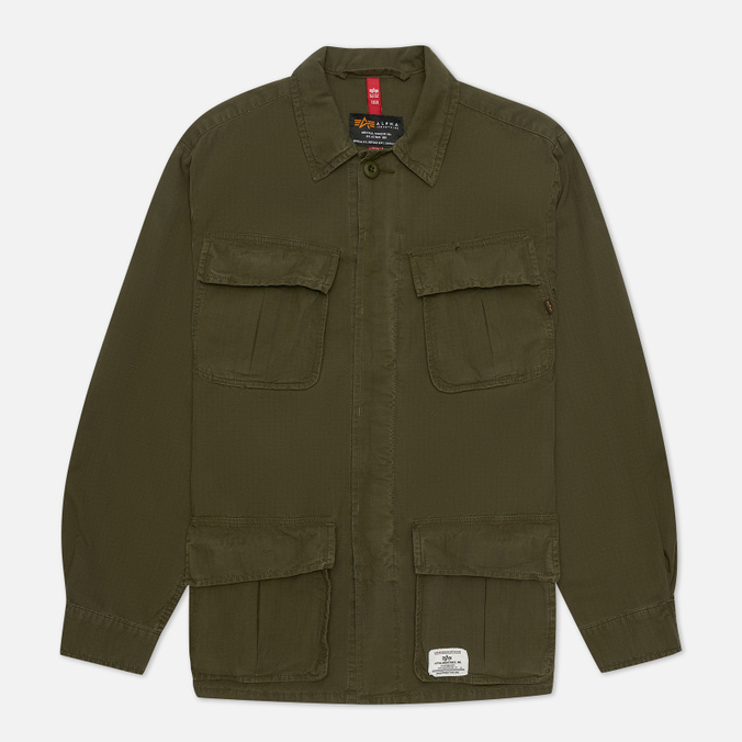 Мужская куртка Alpha Industries, цвет оливковый, размер S MSJ52000C1-301 Jungle Fatigue Shirt - фото 1