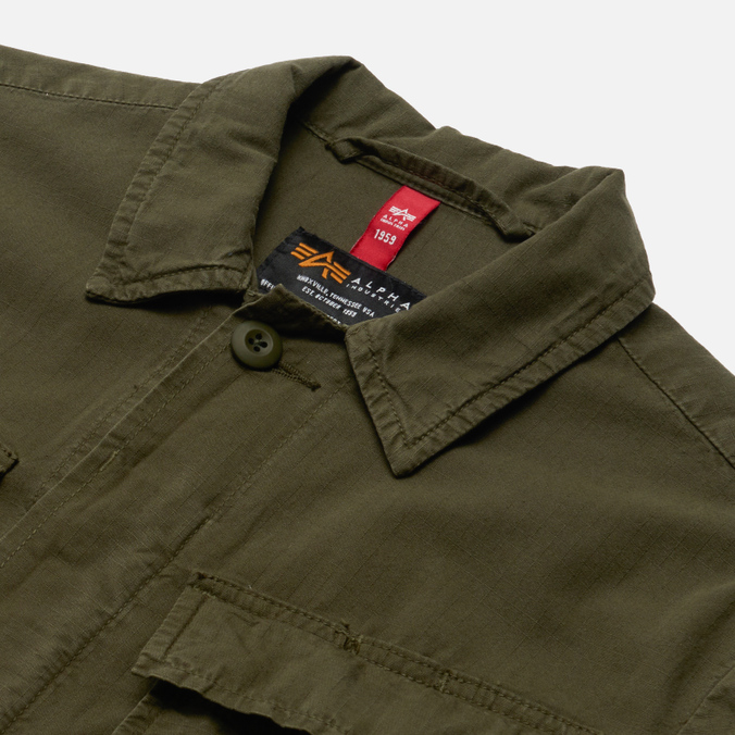 Мужская куртка Alpha Industries, цвет оливковый, размер S MSJ52000C1-301 Jungle Fatigue Shirt - фото 2