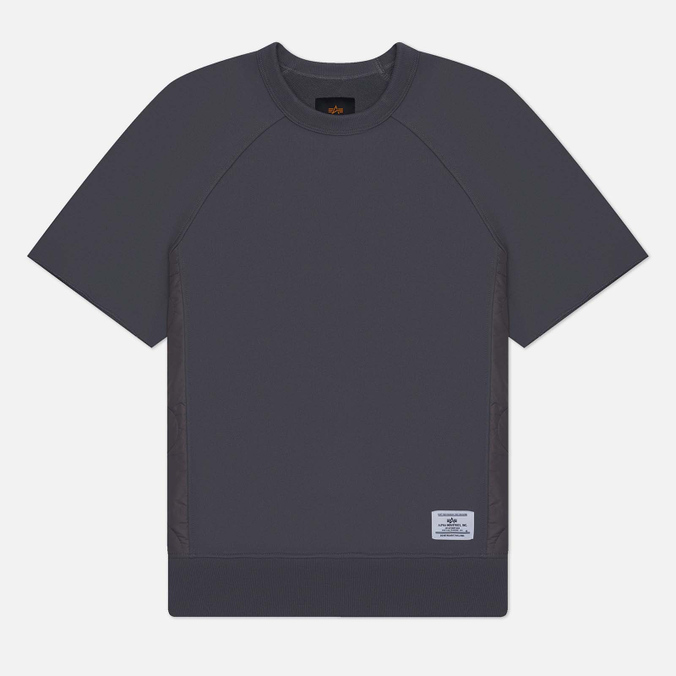 Мужская толстовка Alpha Industries Short Sleeve, цвет серый