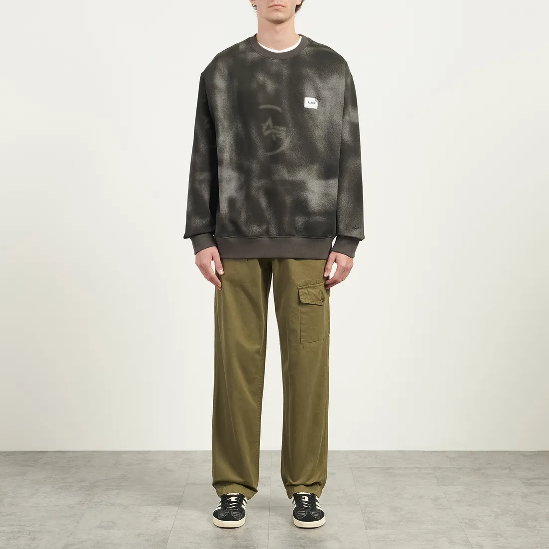 Alpha Industries Мужская толстовка Uniform Washed Crewneck