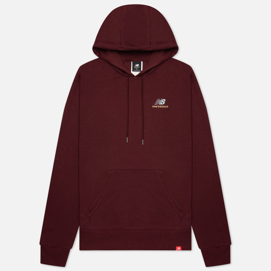 Мужская толстовка New Balance Essentials Embroidered Hoodie Bordeaux