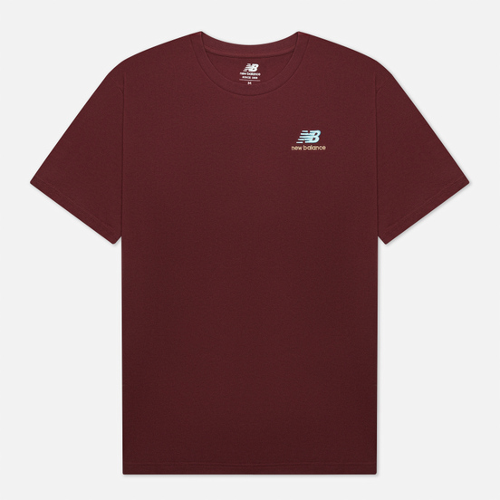 Мужская футболка New Balance Essentials Embroidered Burgundy