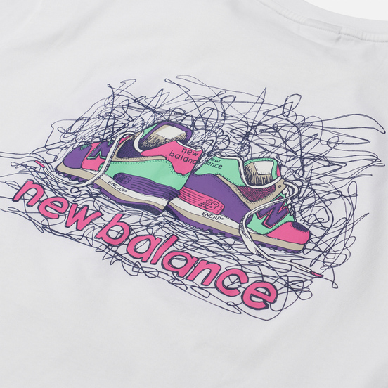 Мужская футболка New Balance Athletics Clash Graphic White
