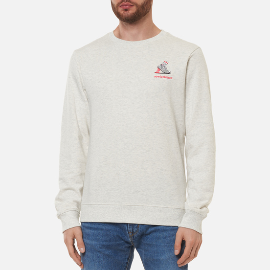 Мужская толстовка New Balance Athletics Minimize Crew Sea Salt Heather