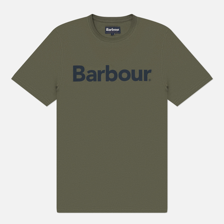 Мужская футболка Barbour Big Printed Logo, цвет зелёный, размер XL