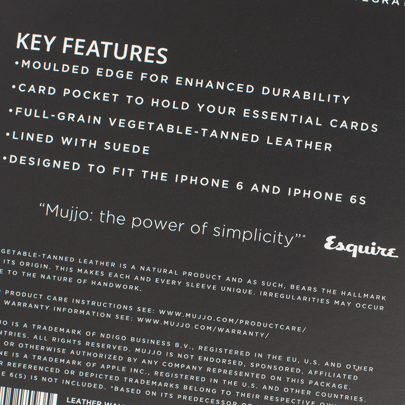 Mujjo Чехол Leather Wallet IPhone 6/6s