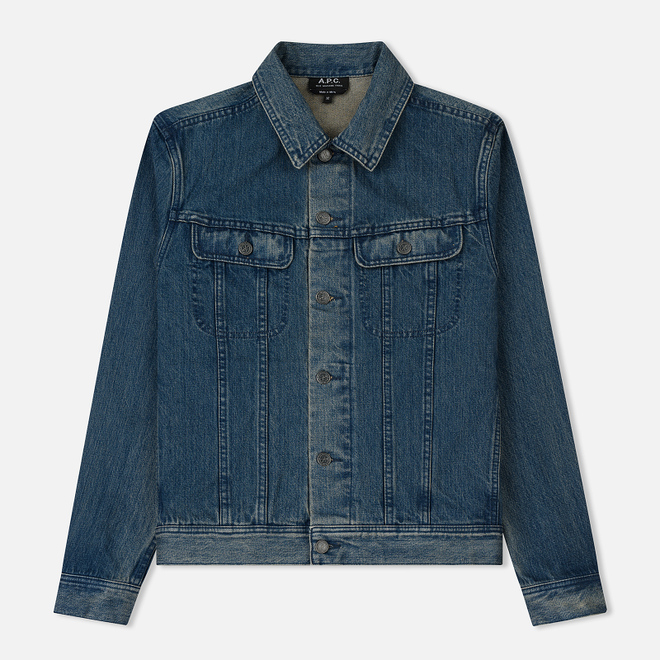 Мужская джинсовая куртка A.P.C. Leonard Indigo Washed