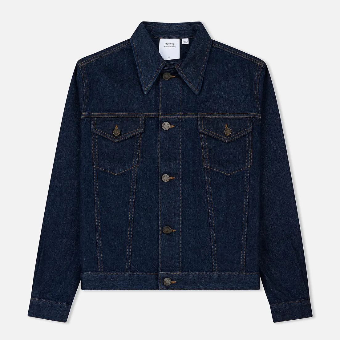 Calvin Klein Jeans Est. 1978 Мужская джинсовая куртка Denim Trucker Panel Rinse