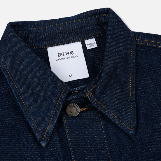 Мужская джинсовая куртка Calvin Klein Jeans Est. 1978 Denim Trucker Panel Rinse Indigo