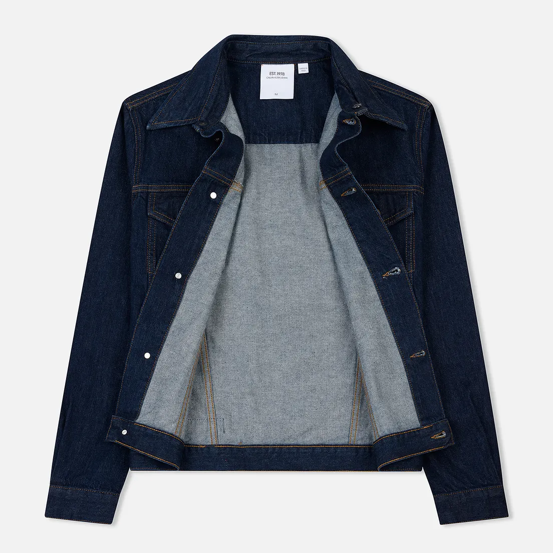 Calvin Klein Jeans Est. 1978 Мужская джинсовая куртка Denim Trucker Panel Rinse