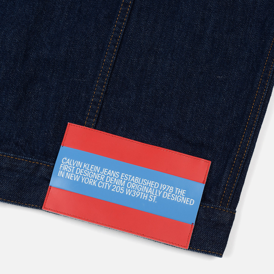 Мужская джинсовая куртка Calvin Klein Jeans Est. 1978 Denim Trucker Panel Rinse Indigo