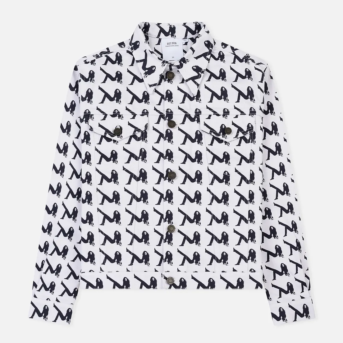 Calvin Klein Jeans Est. 1978 Мужская джинсовая куртка Icon Trucker All Over Print