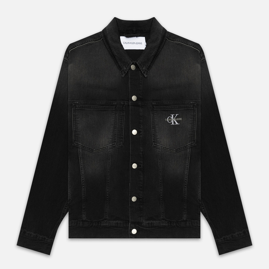 Мужская джинсовая куртка Calvin Klein Jeans Oversized Embroidered Monogram Black