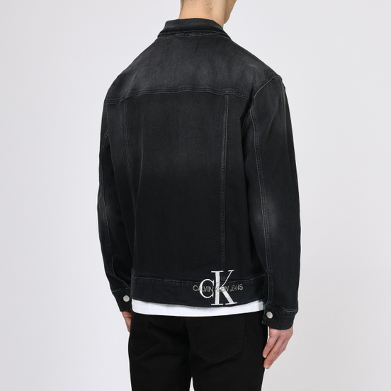 Мужская джинсовая куртка Calvin Klein Jeans Oversized Embroidered Monogram Black