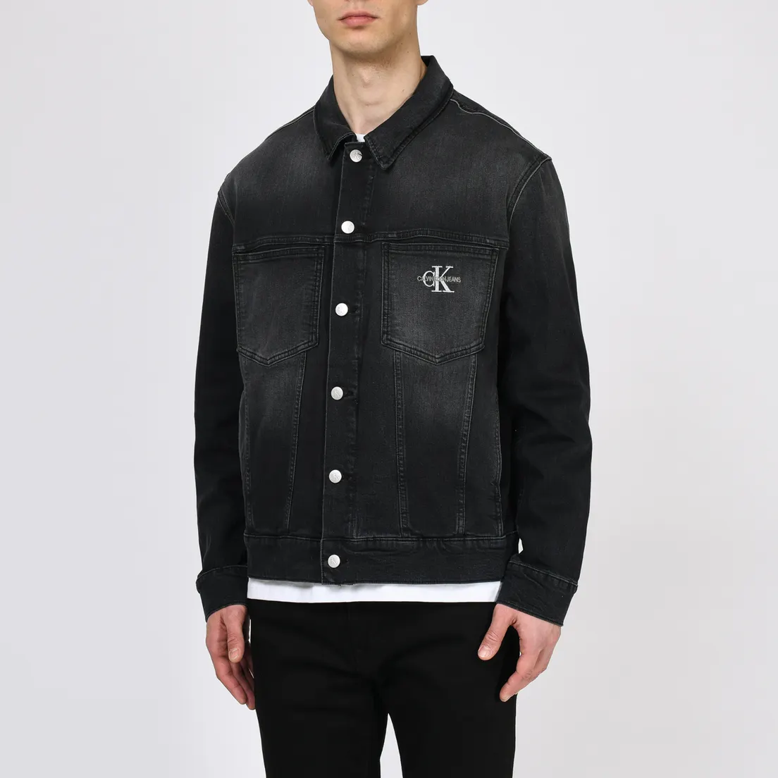 Calvin Klein Jeans Мужская джинсовая куртка Oversized Embroidered Monogram