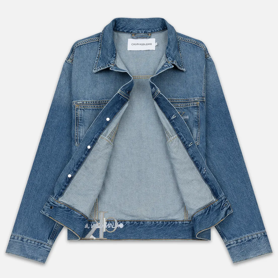Calvin Klein Jeans Мужская джинсовая куртка Oversized Embroidered Monogram