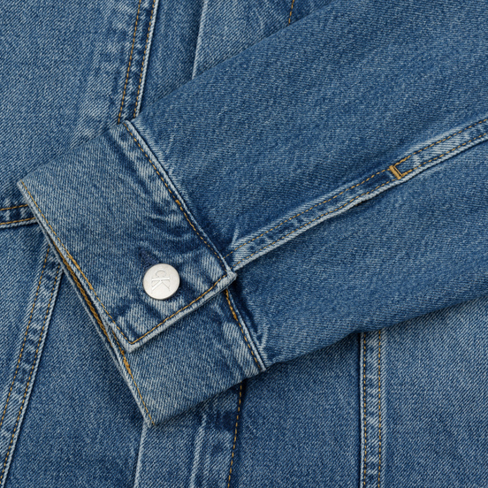 Мужская джинсовая куртка Calvin Klein Jeans Oversized Embroidered Monogram Mid Blue