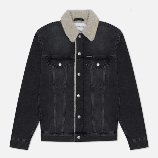 Мужская джинсовая куртка Calvin Klein Jeans Sherpa Denim Gray