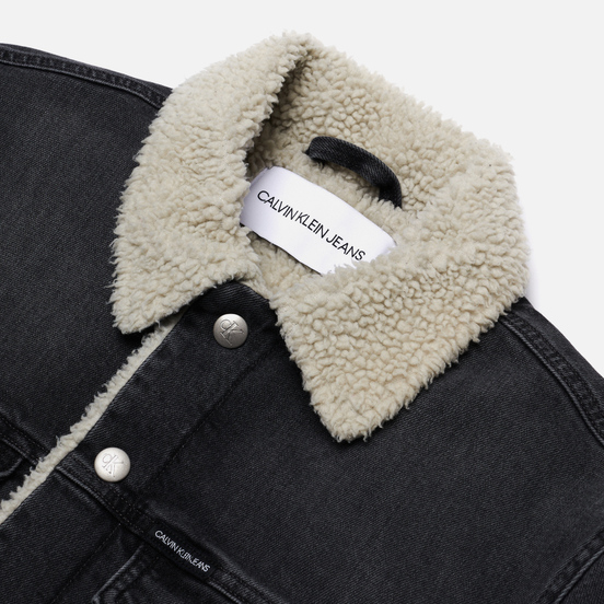 Мужская джинсовая куртка Calvin Klein Jeans Sherpa Denim Gray