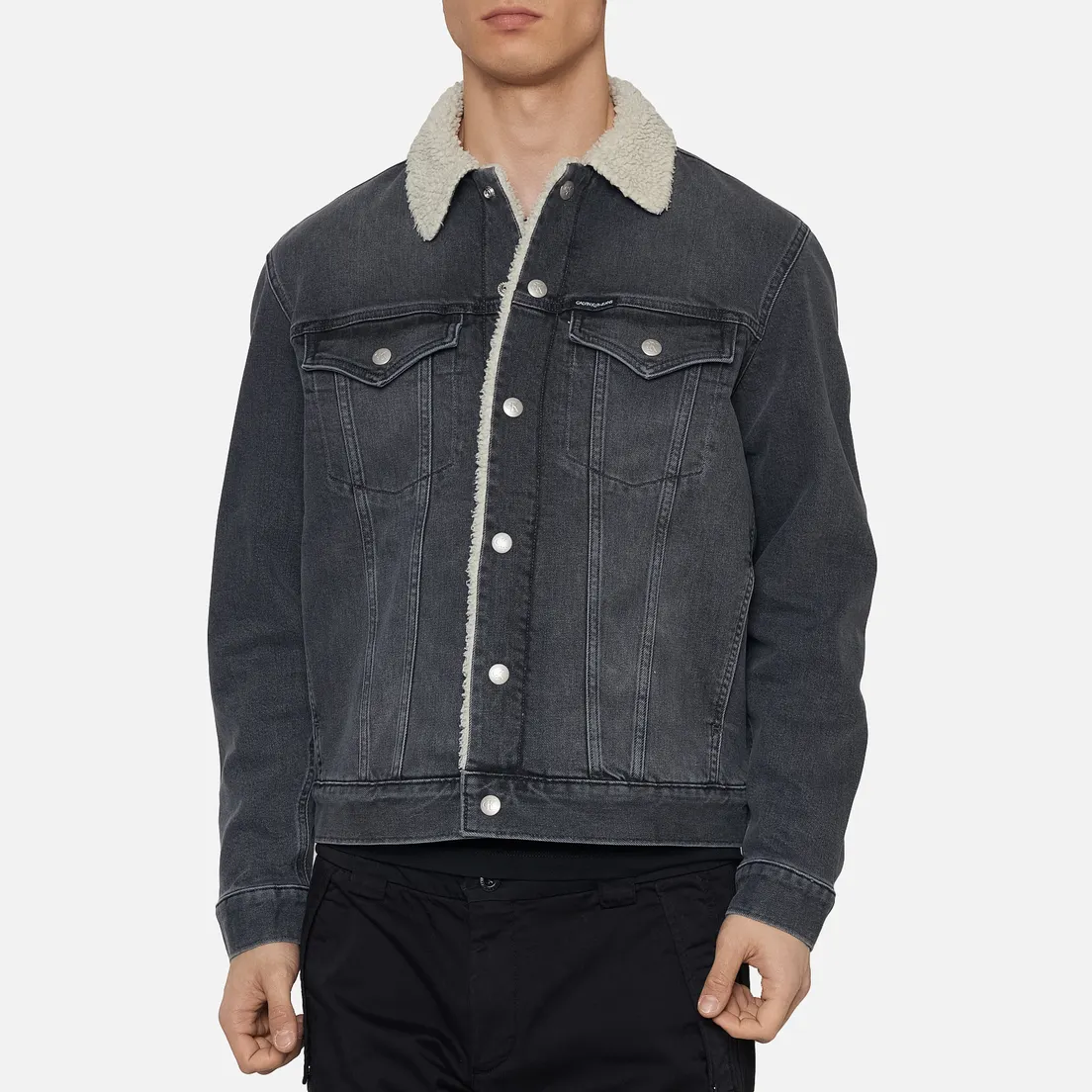 Calvin Klein Jeans Мужская джинсовая куртка Sherpa Denim