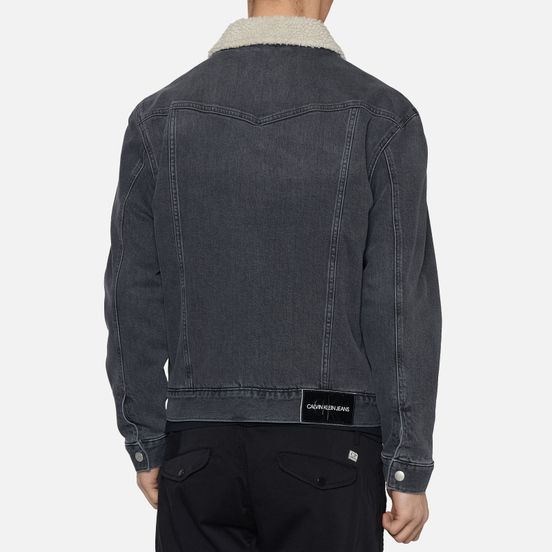 Мужская джинсовая куртка Calvin Klein Jeans Sherpa Denim Gray