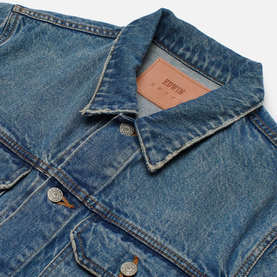Edwin Мужская джинсовая куртка Denim Kaihara Rainbow Selvage 14 Oz