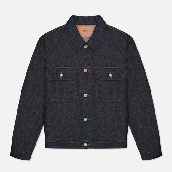 Мужская джинсовая куртка Edwin Denim Kaihara Rainbow Selvage 14 Oz Blue Raw State