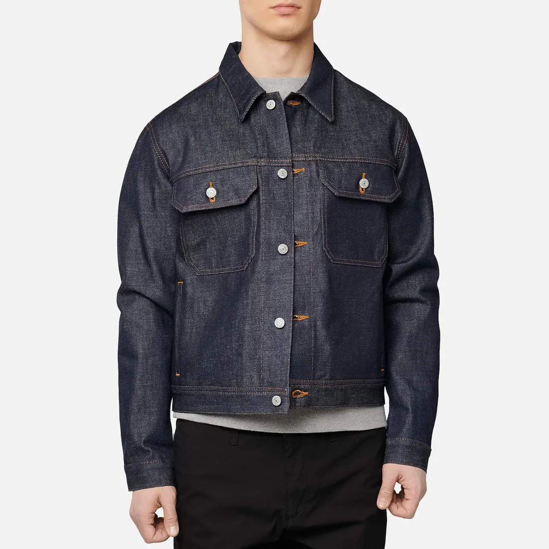 Edwin Мужская джинсовая куртка Denim Kaihara Rainbow Selvage 14 Oz