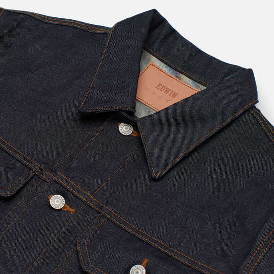 Мужская джинсовая куртка Edwin Denim Kaihara Rainbow Selvage 14 Oz Blue Raw State