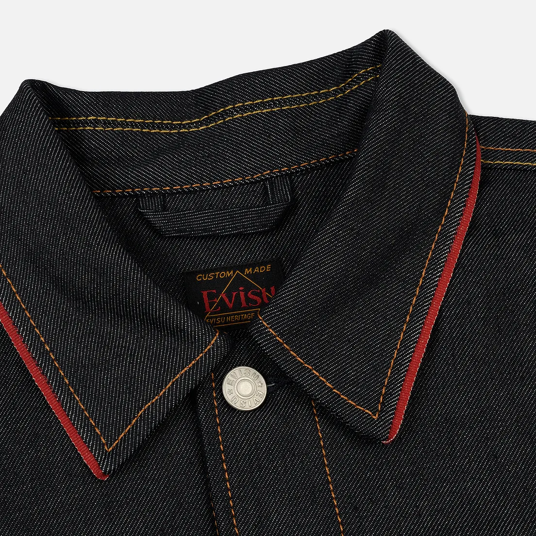 Evisu Мужская джинсовая куртка Heritage Denim Baku & Nue Embroidered At