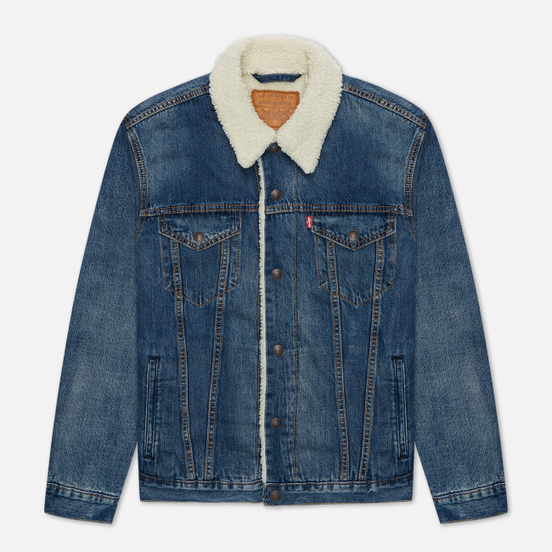 Мужская джинсовая куртка Levi's The Sherpa Trucker Medium Blue