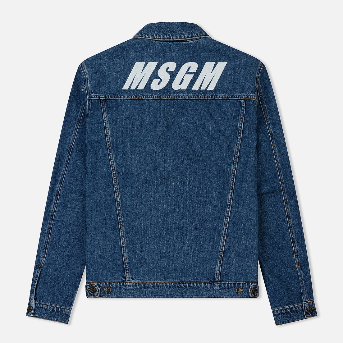 MSGM Мужская джинсовая куртка Logo MSGM Print