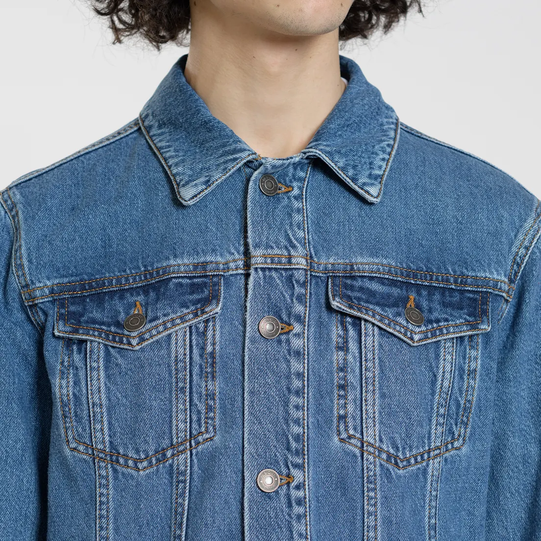 MSGM Мужская джинсовая куртка WOW Print And Stars