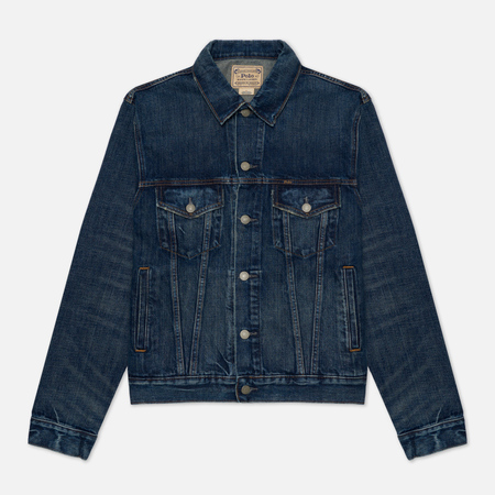 Мужская джинсовая куртка Polo Ralph Lauren Icon Trucker Denim, цвет синий, размер L