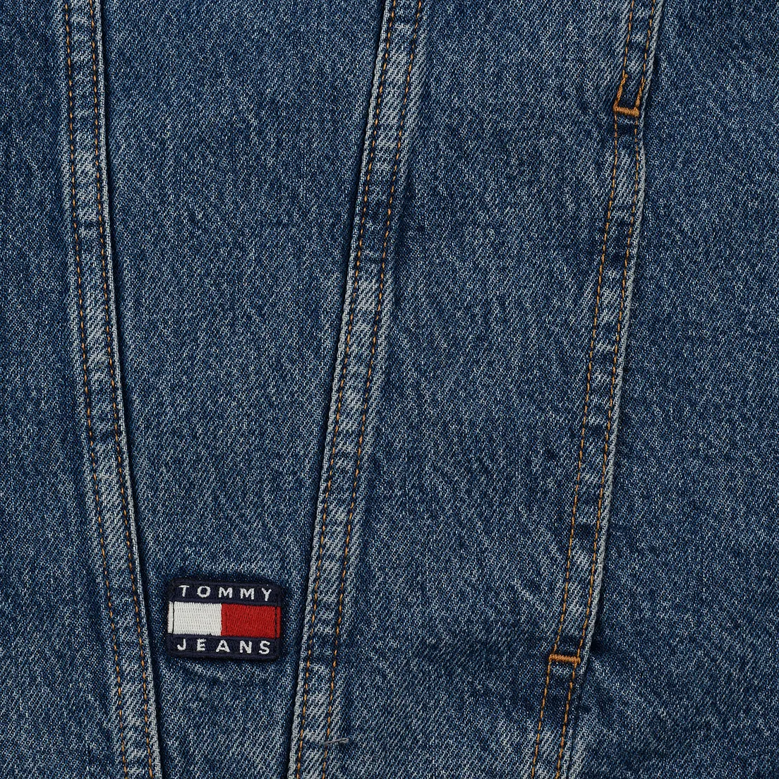 Tommy Jeans Мужская джинсовая куртка Flag Sherpa Denim