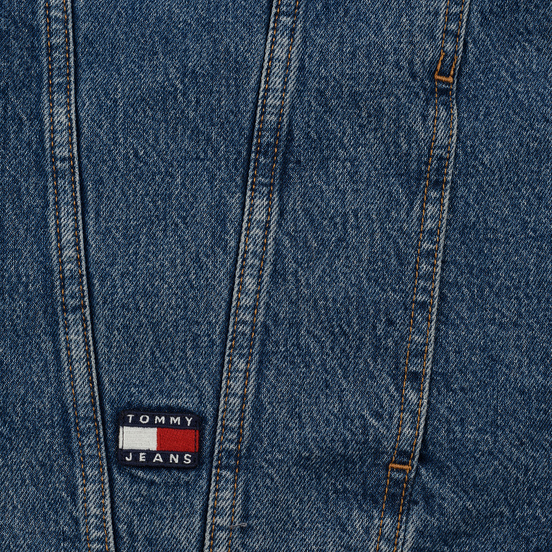 Мужская джинсовая куртка Tommy Jeans Flag Sherpa Denim Mid Blue