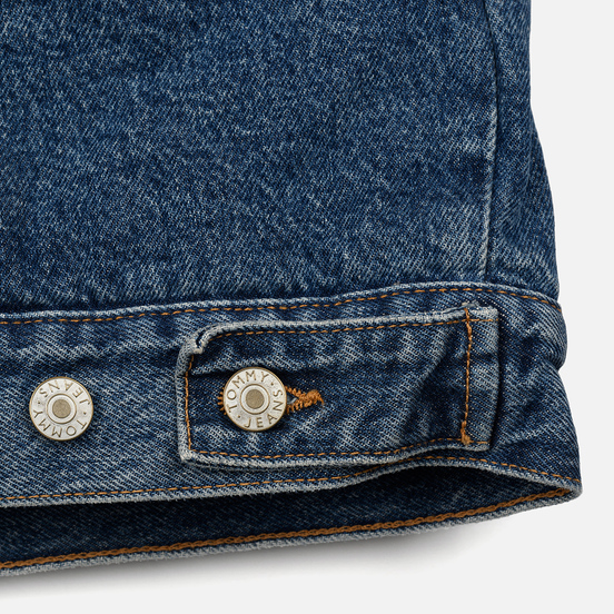 Мужская джинсовая куртка Tommy Jeans Flag Sherpa Denim Mid Blue