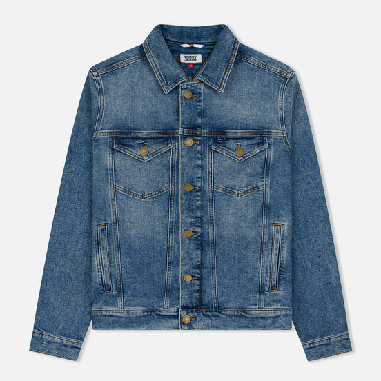 Мужская джинсовая куртка Tommy Jeans Regular Trucker Dallas Mid Blue Com