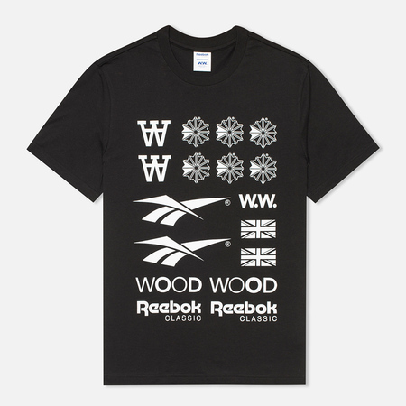 Мужская футболка Reebok x Wood Wood GR Black/White