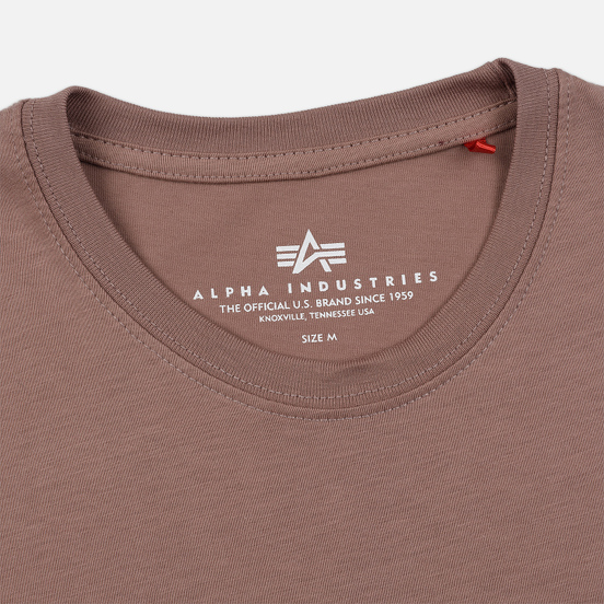 Мужская футболка Alpha Industries Basic Small Logo Mauve