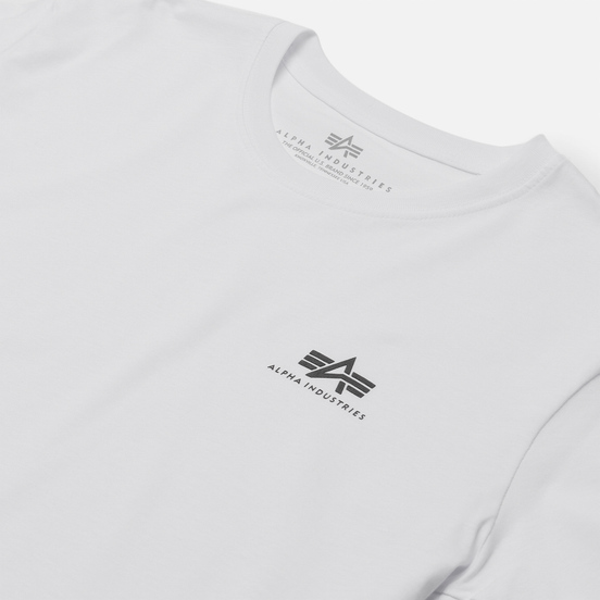 Мужская футболка Alpha Industries Basic Small Logo White