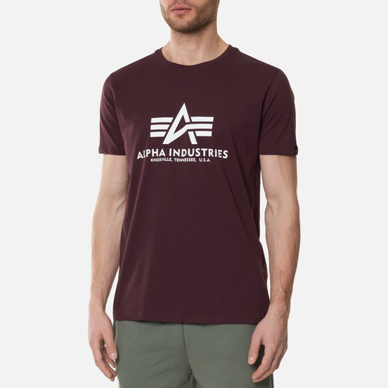 Мужская футболка Alpha Industries Basic Wine Red