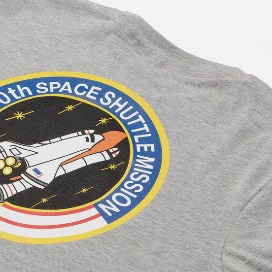 Мужская футболка Alpha Industries Nasa Space Shuttle Grey Heather
