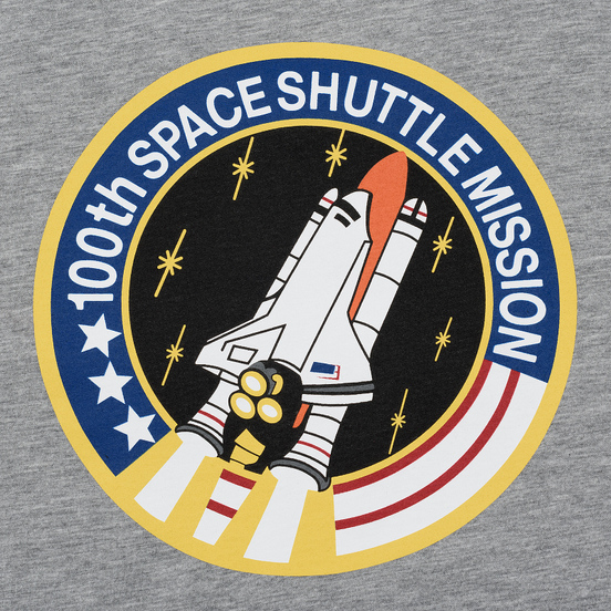 Мужская футболка Alpha Industries Nasa Space Shuttle Grey Heather