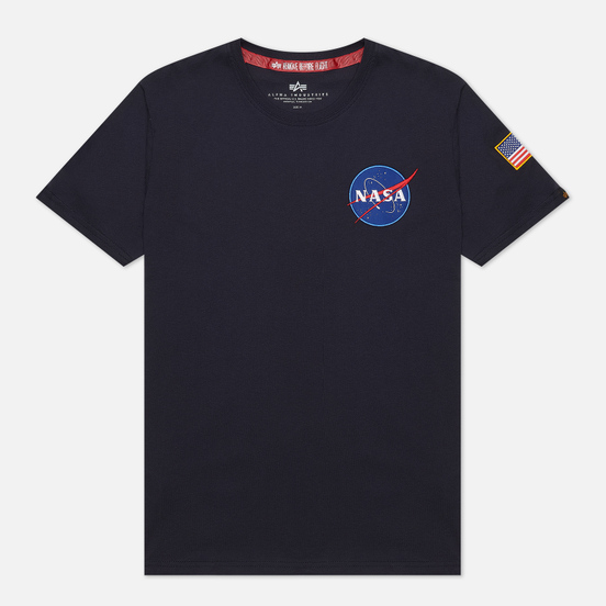 Мужская футболка Alpha Industries Nasa Space Shuttle Replica Blue