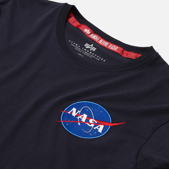 Мужская футболка Alpha Industries Nasa Space Shuttle Replica Blue