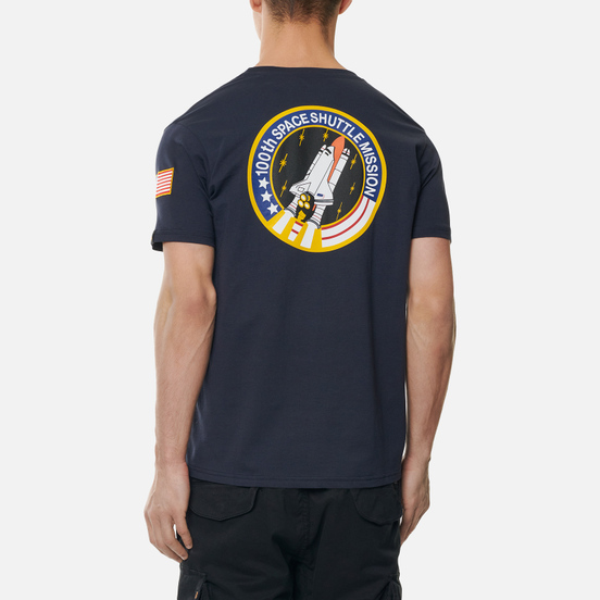 Мужская футболка Alpha Industries Nasa Space Shuttle Replica Blue