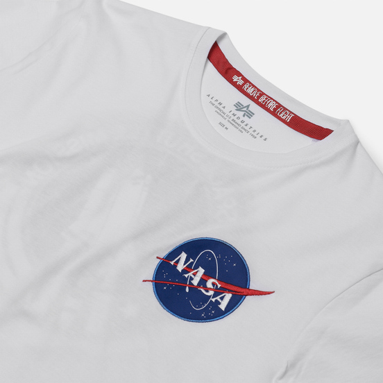 Мужская футболка Alpha Industries Nasa Space Shuttle White