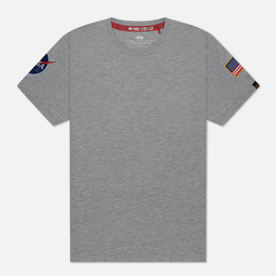 Мужская футболка Alpha Industries Nasa T Grey Heather