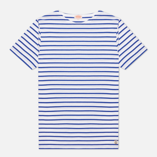 Мужская футболка Armor-Lux Heritage Mariniere Hoedic White/Etoile Royal Blue